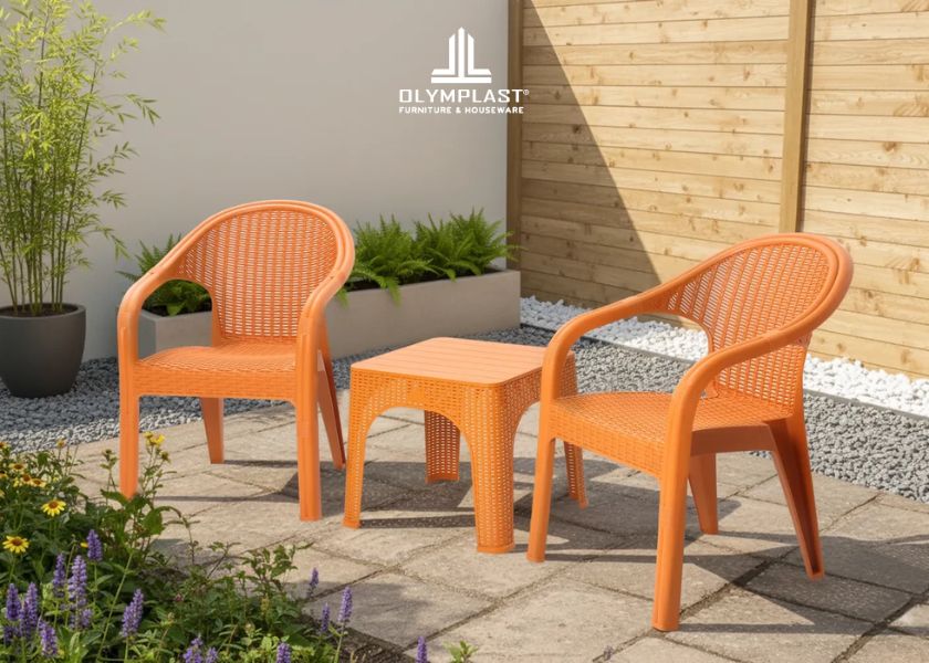 Kursi Plastik Olymplast Rattan Comfy